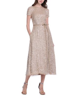 Translucent Encrusted Sequin Dress
