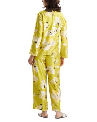 Aurelia Printed Charmeuse Notch Pajama Set