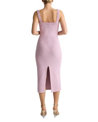 Metallic Mouline Knit Midi Dress