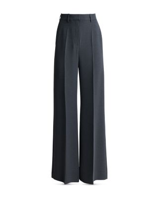 Heathered Crepe Wide Leg Pants
