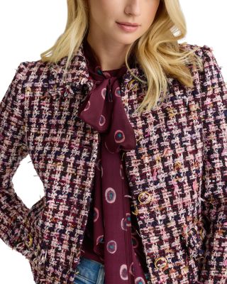 Houndstooth Tweed Boxy Jacket