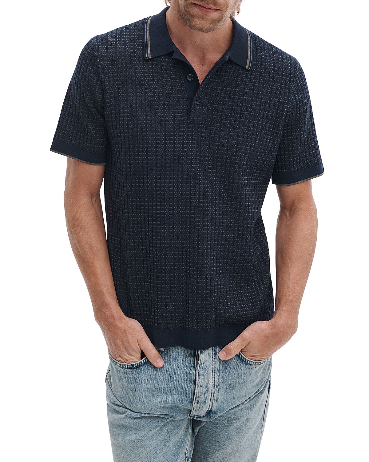 rag & bone Harvey Rib Polo Shirt