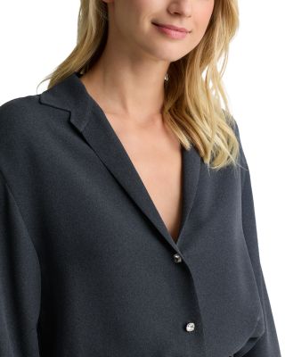 Heathered Crepe Blouse