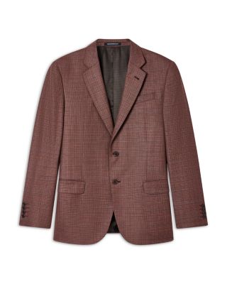 G Line Regular Fit Single Breasted Notch Lapel Jacket in Super 130s Wool