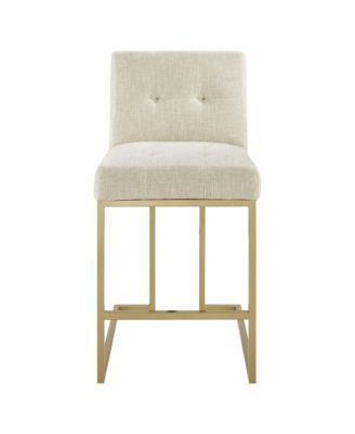  Privy Stainless Steel Upholstered Fabric Counter Stool