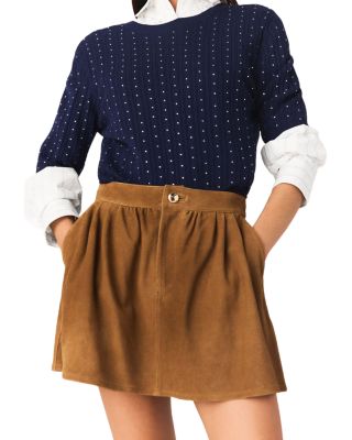 Short Suede Skirt