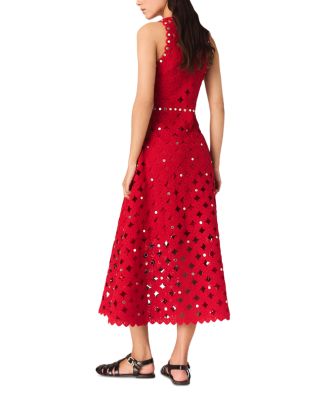 Crochet Dress with Mirror Embellishments