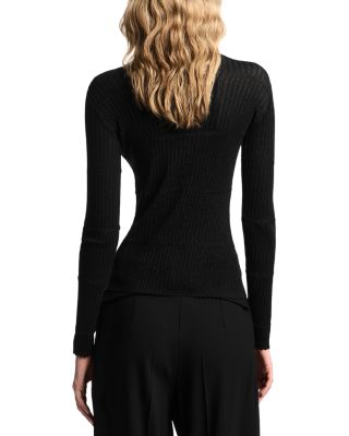 Shimmer Rib Turtleneck Sweater