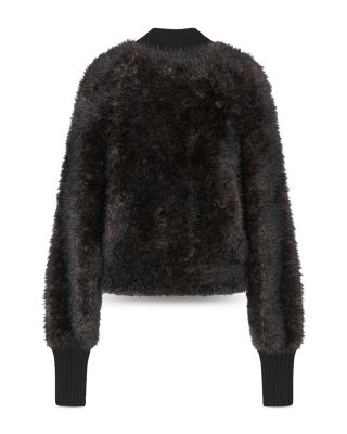 Faux Fur Effect Bomber Jacket
