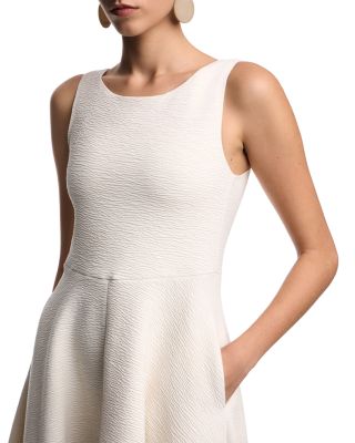 Textured Sleeveless Fit & Flare Dress