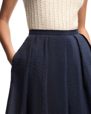 Techno Creponne Midi Skirt