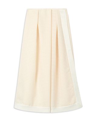 Vichy 3D Jacquard Midi Skirt