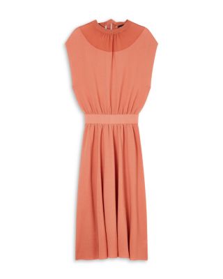 Ribbed Cotton Blend Dress