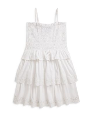 Girls' Smocked Cotton Jersey Dress - Big Kid