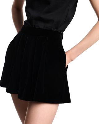 Emporio Armani Liquid Velvet Pleated Shorts