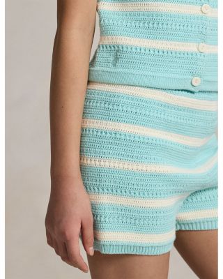 Girls' Crocheted Cotton Boxy Top & Shorts Set - Little Kid, Big Kid