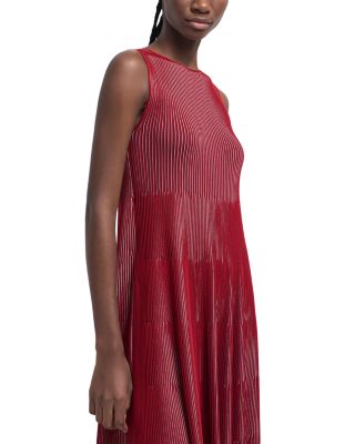 Bicolor Rib Midi Dress