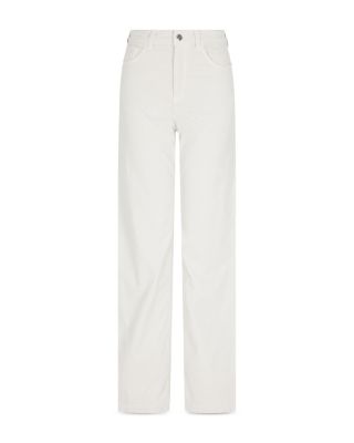 High Rise Wide Leg Garment Dyed Corduroy Jeans in Putty