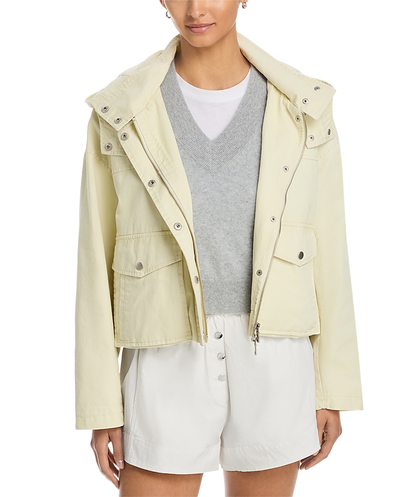 Aqua Washed Twill Bubble Hem Anorak Jacket - Exclusive