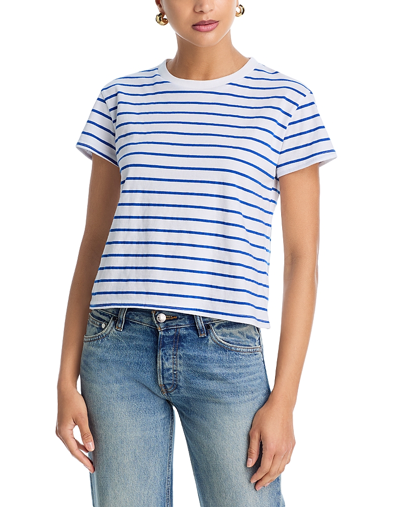 perfectwhitetee Stripe Boxy Crewneck Tee