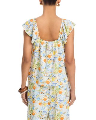 Pitti Town Flutter Top & Wide Leg Pant Set - Exclusive