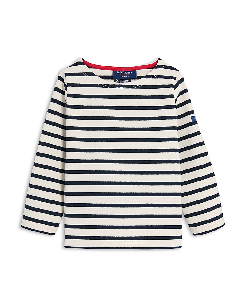 Saint James Girls' Breton Elbow Patch Shirt - Little Kid, Big Kid