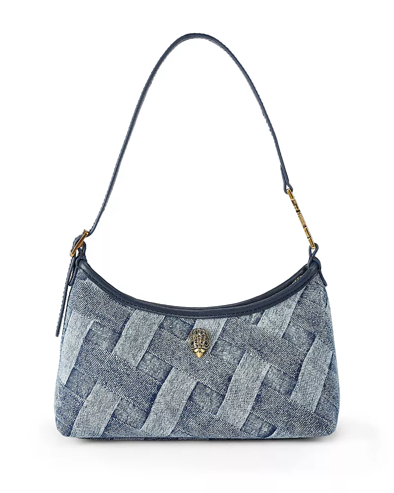 Kurt Geiger London Kurt Mini Woven Denim Shoulder Bag
