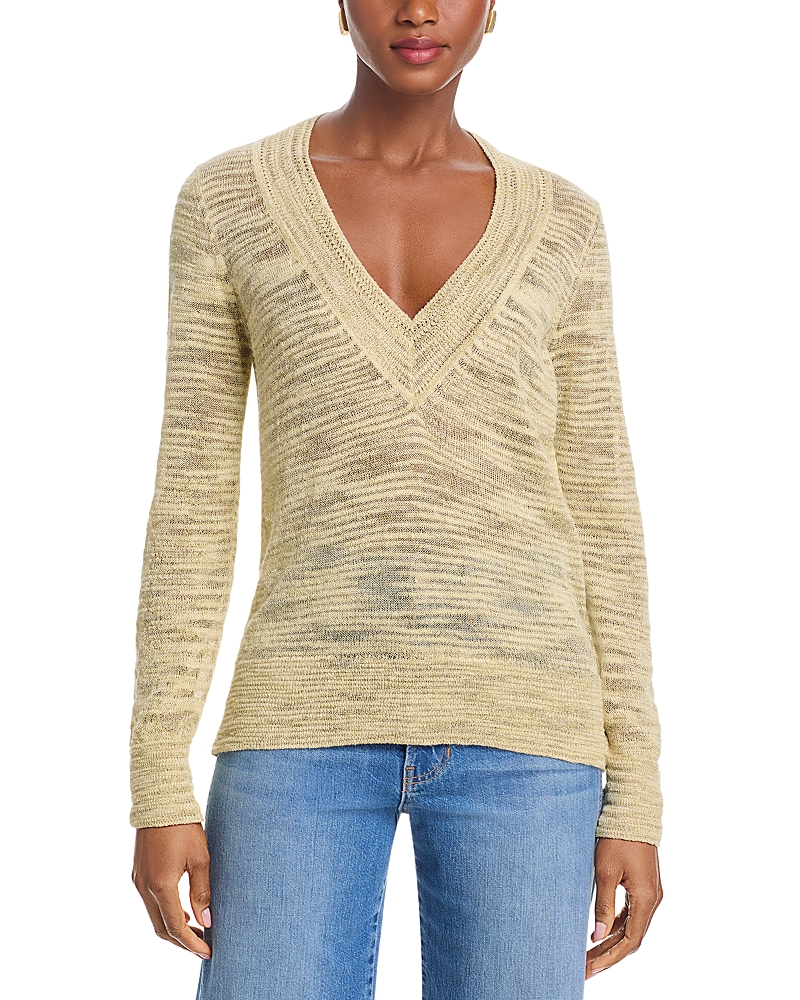Veronica Beard Coleta V Neck Knit Sweater