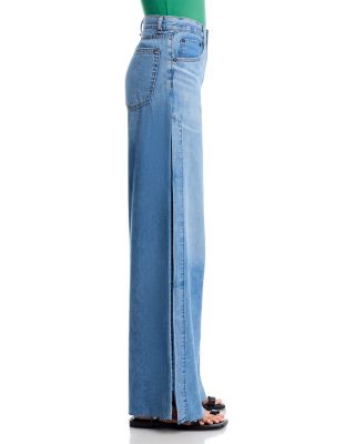 Longboarder Mid Rise Wide Leg Jeans in Blondie
