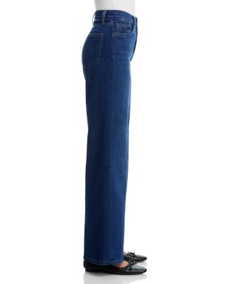 The Mia Petite High Rise Wide Leg Jeans in Dedication