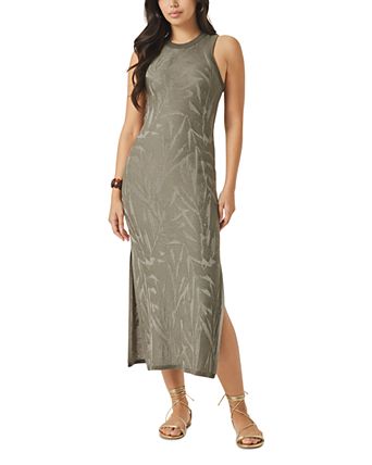 no sleeve sweater dress Women's Clothing Model is 58 and wearing size XS Taupe Knit Sweater Vest Mock