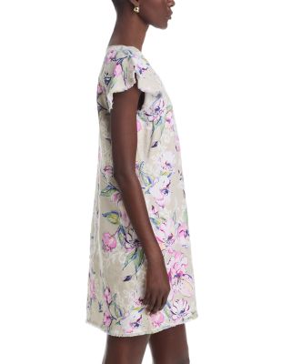 Floral Gardens Linen Shift Dress