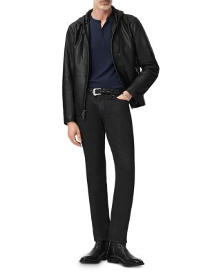 Niko Leather Hoodie with Zipper