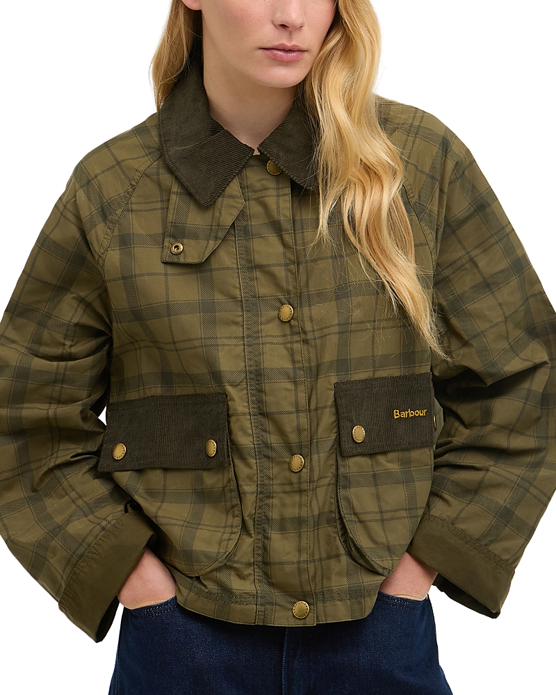 Barbour Tartan Cropped Beadnell Casual Jacket
