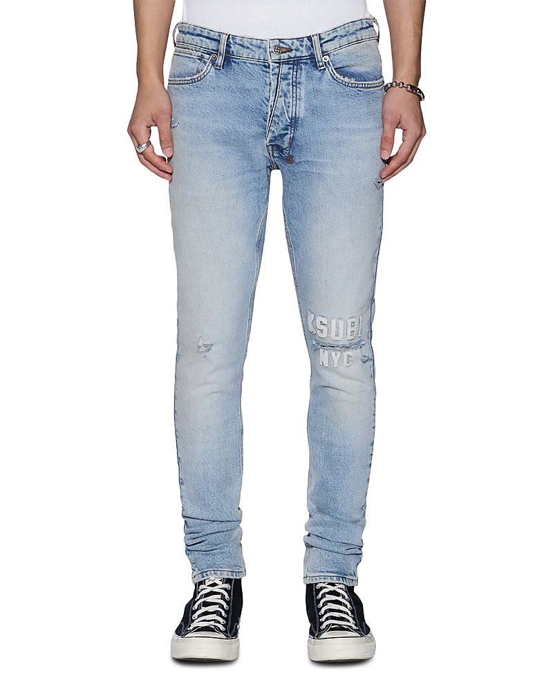 Ksubi Van Winkle Skinny Fit Jeans in Kasper Blue Denim