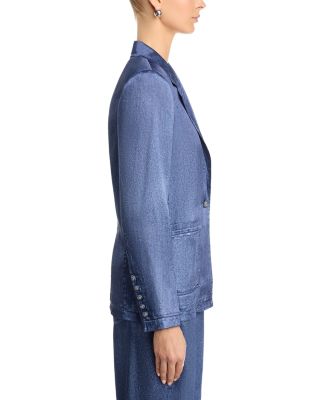 Veronica Denim Print Satin Jacket