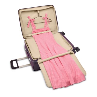 Compact 24" Checked Expandable Spinner Suitcase