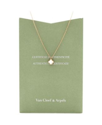  Sweet Alhambra Pendant Necklace 18K Gold and Mother of Pearl, 15.75"