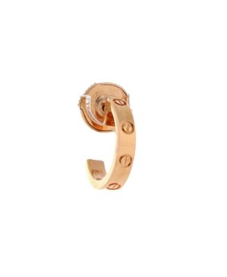  Small Love Hoop Earrings 18K Rose Gold
