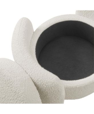 Nebula Boucle Upholstered Ottoman