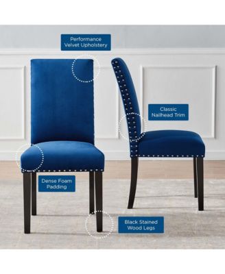 Parcel Performance Velvet Dining Side Chairs, Set of 2