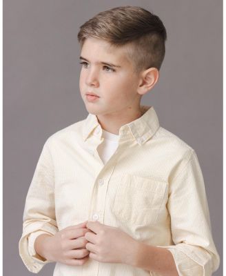 Boys' Organic Long Sleeve Seersucker Shirt - Little Kid