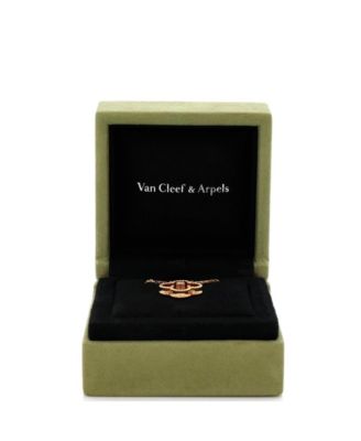  Vintage Alhambra Pendant Necklace Limited Edition 18K Rose Gold and Bull's Eye with Diamond, 16.25"