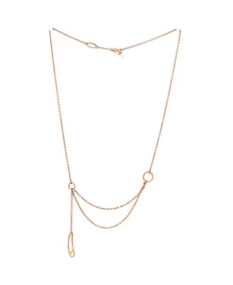 Chaine d'Ancre Punk Double Strand Necklace 18K Rose Gold, 16.5"