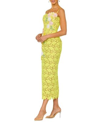 Georgia Fitted 3D Floral Midi Dress
