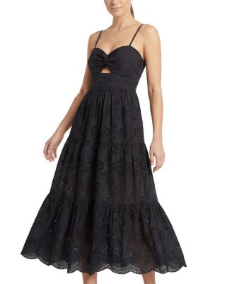  Jillian Embroidered Eyelet Tiered Maxi Dress
