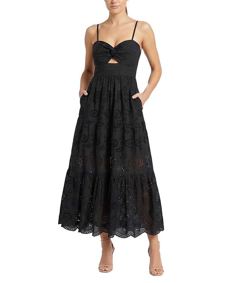 Change of Scenery Jillian Embroidered Eyelet Tiered Maxi Dress
