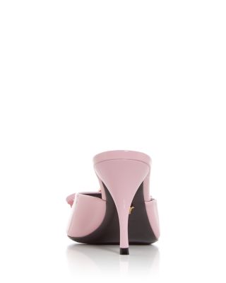 Women's Opera Bow 85mm Patent Mule Sandals 