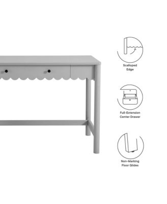 Emmeline 1-Drawer Scallop Writing Desk