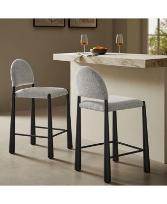 Hayley Upholstered Fabric Counter Stool